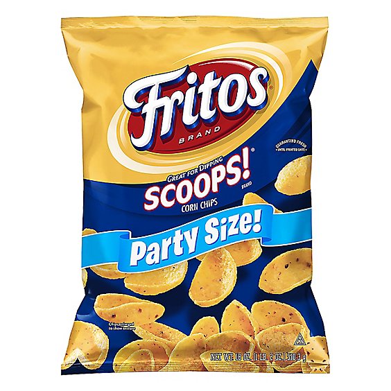 Fritos Scoops! Corn Chips Party Size! - 18 Oz