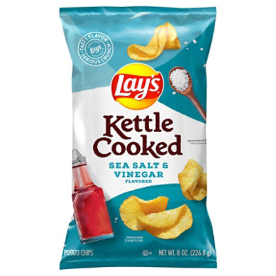 Lays Potato Chips Kettle Cooked Sea Salt & Vinegar - 8 Oz - Image 2