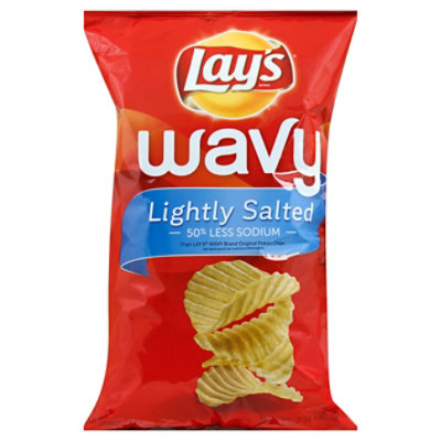 Lays Potato Chips Wavy Lightly Salted - 7.75 Oz - Image 1