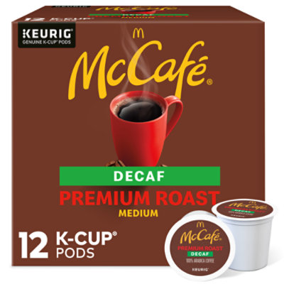 McCafe Coffee Arabica K-Cup Pods Medium Roast Premium Roast Decaf - 12 Count