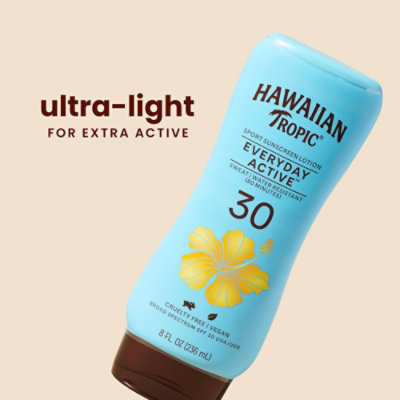 Hawaiian Tropic Everyday Active Lotion Sunscreen Broad Spectrum SPF 30 - 8 Oz - Image 2