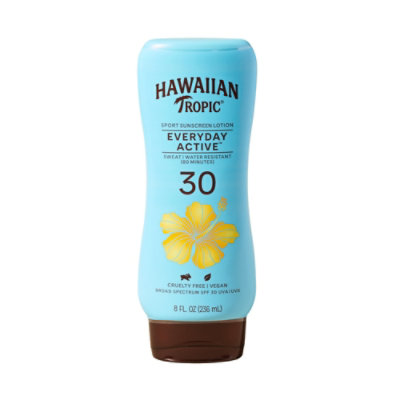 Hawaiian Tropic Everyday Active Lotion Sunscreen Broad Spectrum SPF 30 - 8 Oz