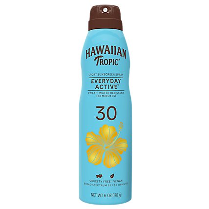 Hawaiian Tropic Everyday Active Clear Spray Reef Friendly Sunscreen Broad Spectrum SPF 30 - 6 Oz - Image 1