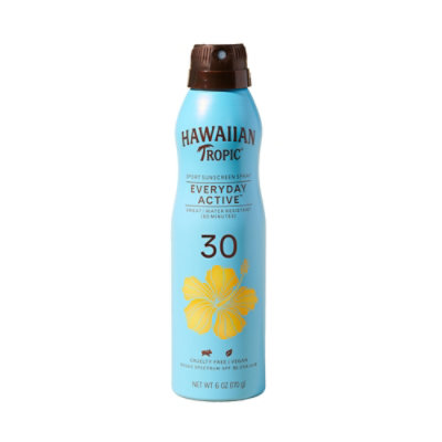 Hawaiian Tropic Everyday Active Clear Spray Reef Friendly Sunscreen Broad Spectrum SPF 30 - 6 Oz