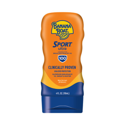 Banana Boat Sport Lotion Active Max Protect Broad Spectrum SPF 100 Sunscreen Lotion - 4 Oz