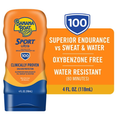 Banana Boat Sport Lotion Active Max Protect Broad Spectrum SPF 100 Sunscreen Lotion - 4 Oz