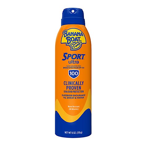 Banana Boat Ultra Sport Performance Broad Spectrum SPF 100 Clear Sunscreen Spray - 6 Oz