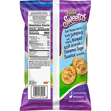 CHEETOS Sweetos Snacks Cinnamon Sugar Puffs - 7 Oz - Image 6