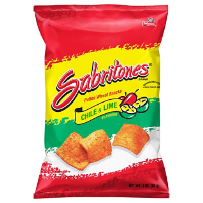 Sabritones Puffed Wheat Snacks Chile & Lime - 3 Oz