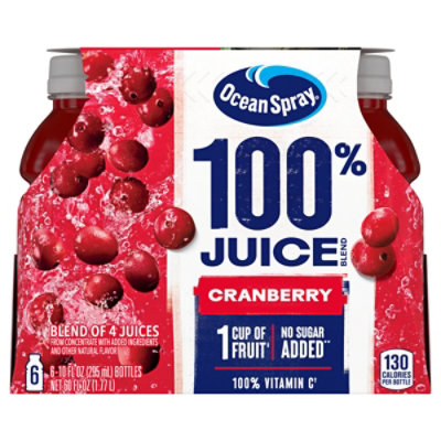 Ocean Spray 100% Juice Cranberry - 6-10 Fl. Oz. - Image 3