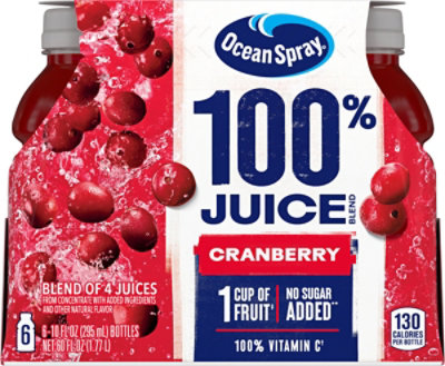 Ocean Spray 100% Juice Cranberry - 6-10 Fl. Oz. - Image 7