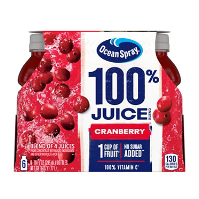 Ocean Spray 100% Juice Cranberry - 6-10 Fl. Oz. - Image 1