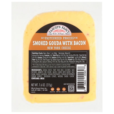 Yanceys Gouda Smoked With Bacon Wedges - 7.6 Oz