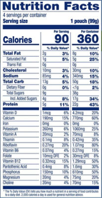 Stonyfield Organic Kids Reduced Fat Yogurt Pouches Strawberry Banana - 4-3.5 Oz - Image 2