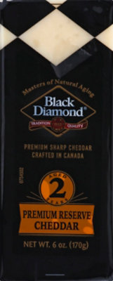 Black Diamond Cheese Bar Cheddar White 2 Year - 6 Oz - Image 2