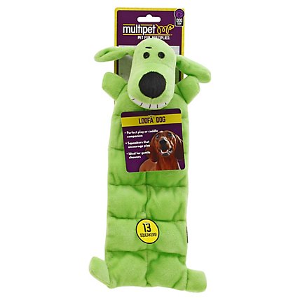 Multipet Dog Toy Loofa Squeaks Mat Card - Each - Image 3