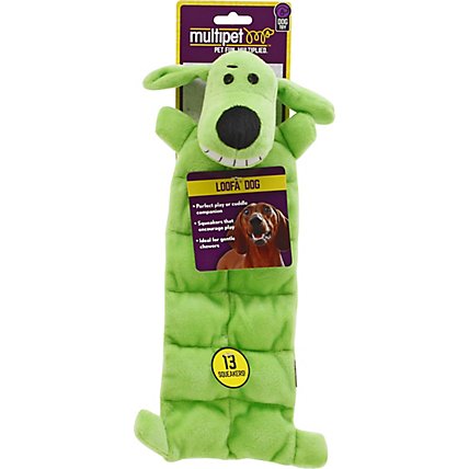 Multipet Dog Toy Loofa Squeaks Mat Card - Each - Image 2