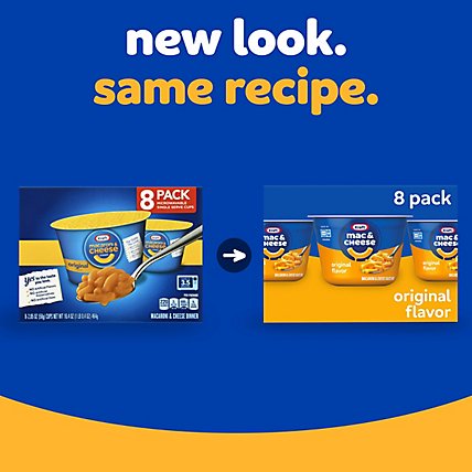 Kraft Original Macaroni & Cheese Easy Microwavable Dinner Cups - 8-2.05 Oz - Image 5