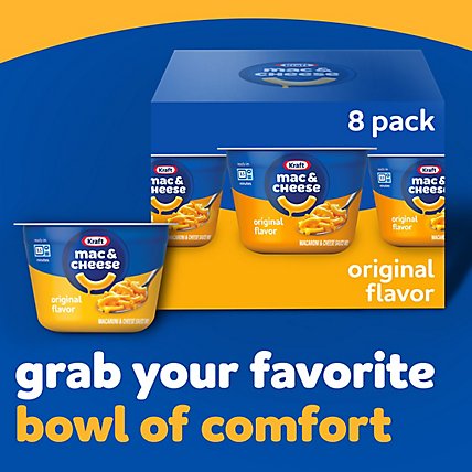 Kraft Original Macaroni & Cheese Easy Microwavable Dinner Cups - 8-2.05 Oz - Image 9
