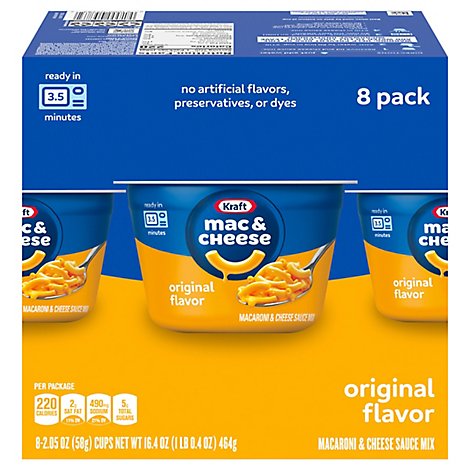 Kraft Macaroni & Cheese Dinner Original Cup - 8-2.05 Oz