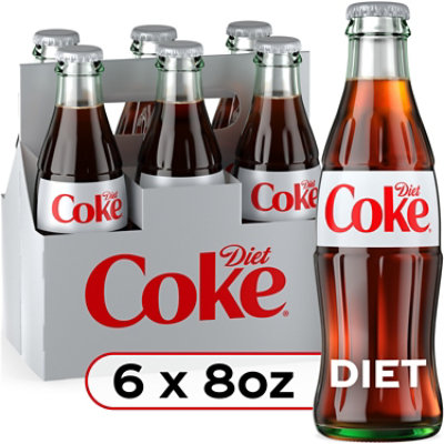 Diet Coke Soda Pop Cola 6 Count - 8 Fl. Oz. - Image 1