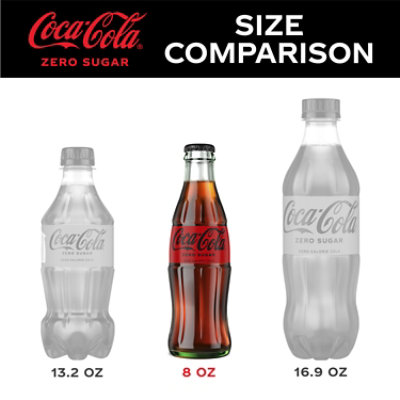 Coca-Cola Zero Sugar Soda Glass Bottle - 6-8 Fl. Oz. - Image 3