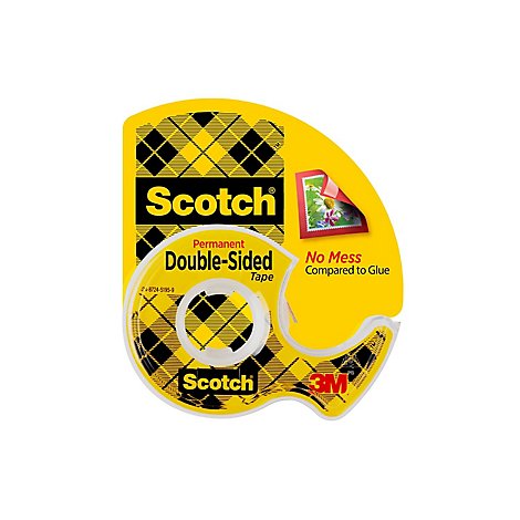 Scotch Tape Double Sided Permanent 1/2 x 450 Inch - Each