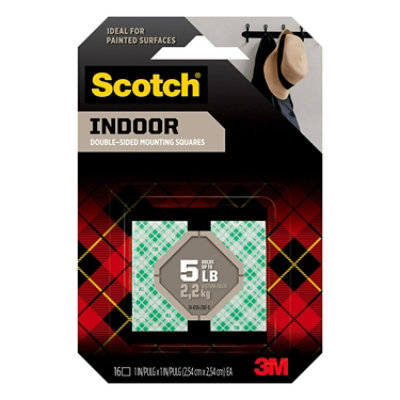 Scotch Mounting Squares Heavy Duty 1 x 1 Inch - 16 Count - Image 1