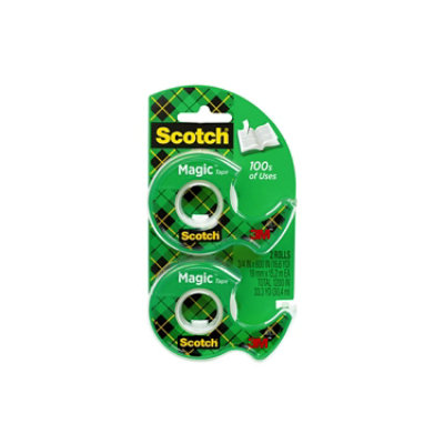 Scotch Magic Tape Matte Finish 3/4 x 600 Inch - 2 Count - Vons