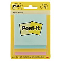 Post-It Notes Bonus Pad Marseille Collection 3 Inch x 3 Inch - 4 Count - Image 1