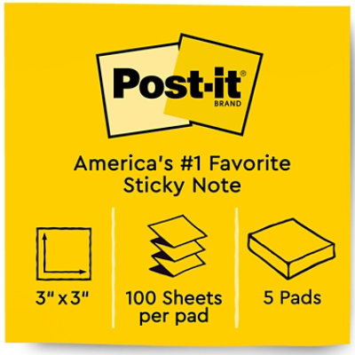 Post-It Pop Up Notes Assorted Colors 3 inch x 3 Inch - 5 Count - Image 5