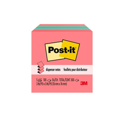 Post-It Pop Up Notes Assorted Colors 3 inch x 3 Inch - 5 Count - Image 3