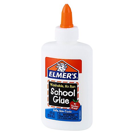 Elmers School Glue Washable No Run - 4 Fl. Oz.