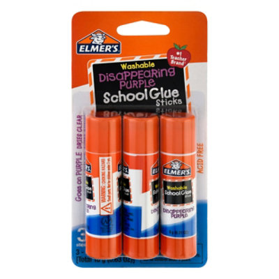 Elmers Washable Disappearing Purple School Glue Stick 1 Ea, Adhesives