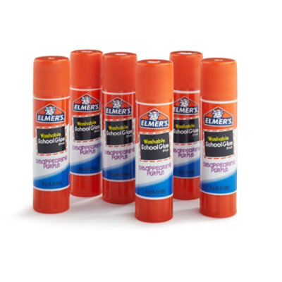 Elmers School Glue Sticks Washable Disappearing Purple - 6 Count - Image 5