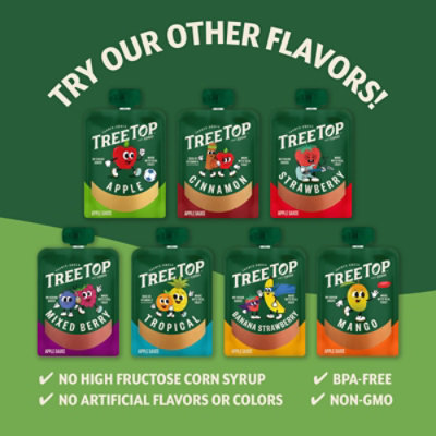 Tree Top Apple Sauce Apple Pouches - 12-3.2 Oz - Image 3