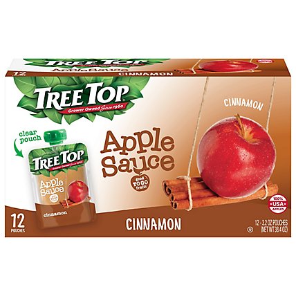 Tree Top Apple Sauce Cinnamon Pouches - 12-3.2 Oz - Image 1