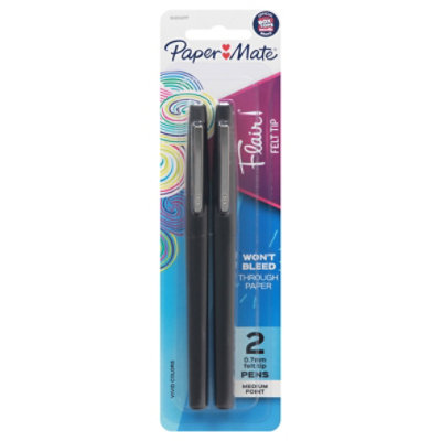 Paper Mate Flair Felt Tip Pen Black - 2 Count - Image 4