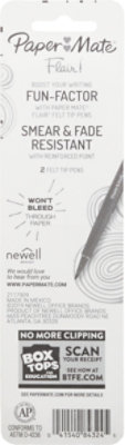 Paper Mate Flair Felt Tip Pen Black - 2 Count - Image 7