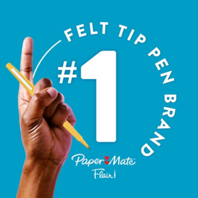 Paper Mate Flair Felt Tip Pen Black - 2 Count - Image 6