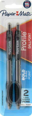 Paper Mate Profile Ball Point Pen B 1.4 Mm Black - 2 Count - Image 2