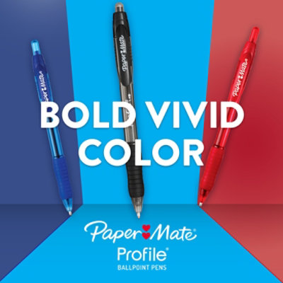 Paper Mate Profile Ball Point Pen B 1.4 Mm Black - 2 Count - Image 2