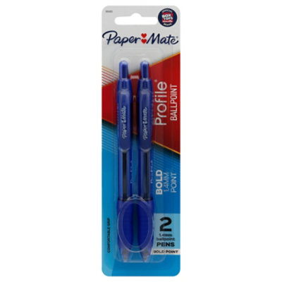 Paper Mate Profile Ball Point Pen B 1.4 Mm Blue - 2 Count - Image 3