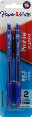 Paper Mate Profile Ball Point Pen B 1.4 Mm Blue - 2 Count - Image 2