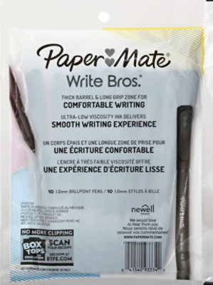 Paper Mate Writebros Ball Point Pen Black Ink Medium - 10 Count - Image 4