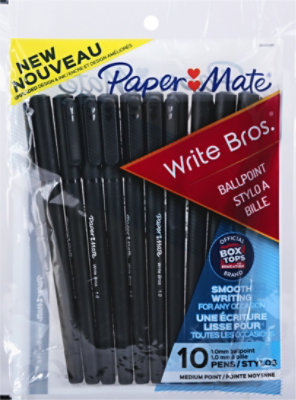 Paper Mate Writebros Ball Point Pen Black Ink Medium - 10 Count - Image 2