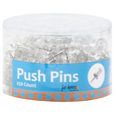 Clear Push Pins - 250 Count