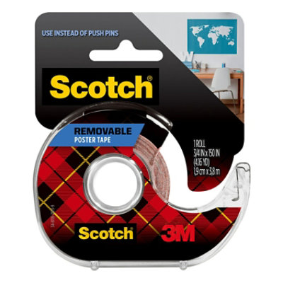 Scotch Poster Tape Double Stick Tape Removable 3/4 x 150 Inch - 1 Count