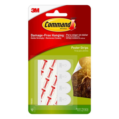 3M Command Poster Strips White - 12 Count - Image 2