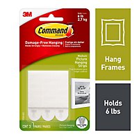 3M Command Picture Hanging Strips Medium - 3 Count - Image 1